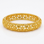 24K Gold Plated Traditional Handmade Open Bracelet Set - 2-Piece Intricate Design Bangles BO59