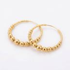 24K Gold Plated Baliya Hoop Earrings Set - Tarnish Free Traditional Asian Jewellery