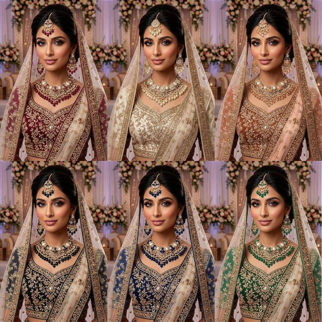 Kundan Antique Gold Plated Ivory Bridal Jewellery Set - 3-Piece Necklace, Earrings & Tikka