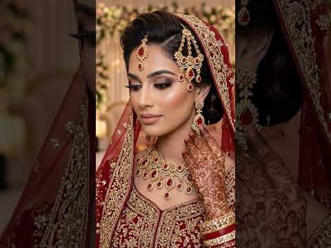 Kundan Gold Plated Ruby Red Bridal Jewellery Set - 4-Piece Necklace, Earrings, Tikka & Passa