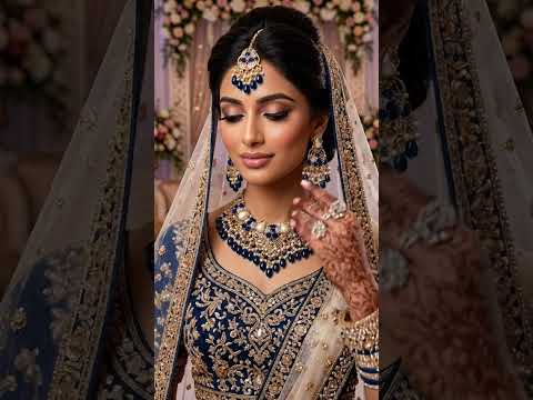 Kundan Antique Gold Plated Midnight Blue Bridal Jewellery Set - 3-Piece Necklace, Earrings & Tikka