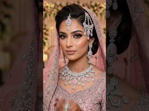 Kundan Silver Plated Baby Pink Bridal Jewellery Set - 4-Piece Necklace, Earrings, Tikka & Passa