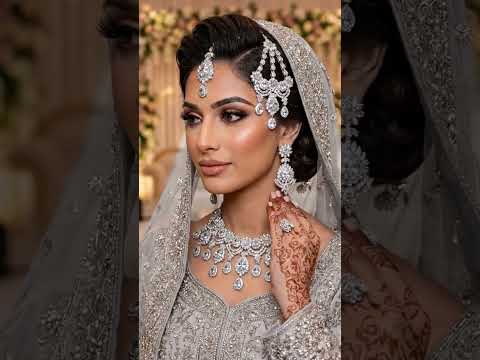 Kundan Silver Plated Silver Bridal Jewellery Set - 4-Piece Necklace, Earrings, Tikka & Passa
